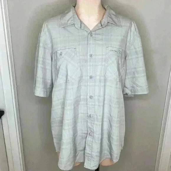 Orvis Men's Short Sleeve Button Down Lightweight Shirt Size Large - Picture 1 of 6